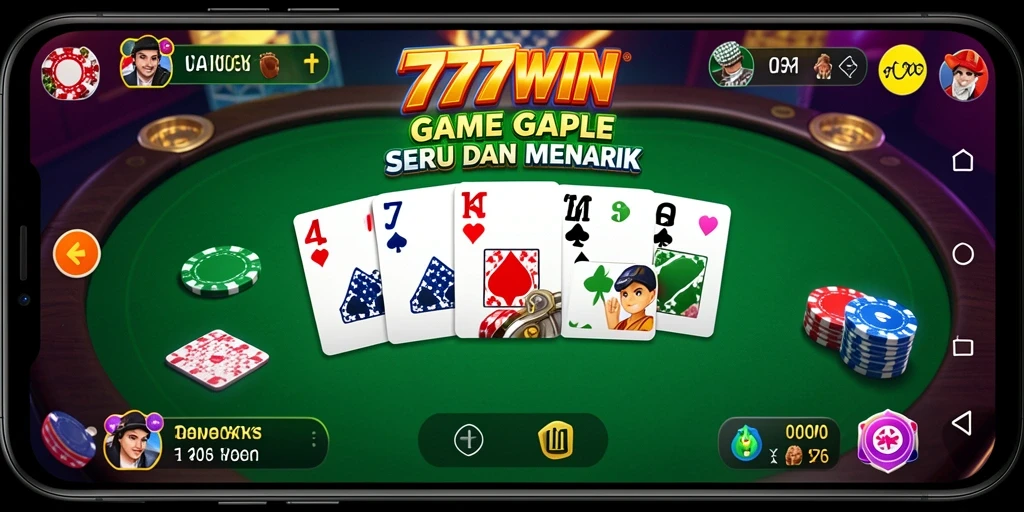 Tampilan gameplay Gaple yang menarik dan seru di 777WIN.