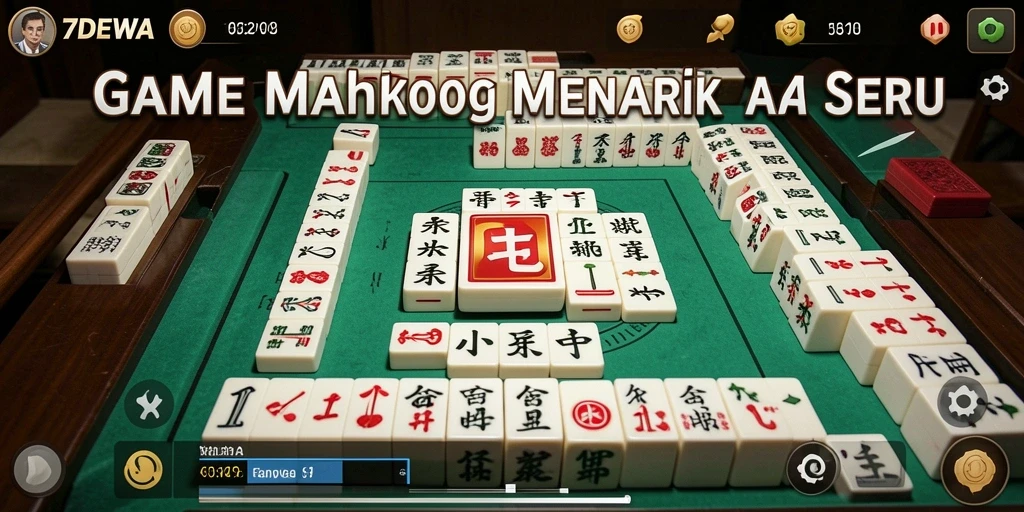 Tampilan gameplay Mahjong yang seru dan menantang di 7DEWA.