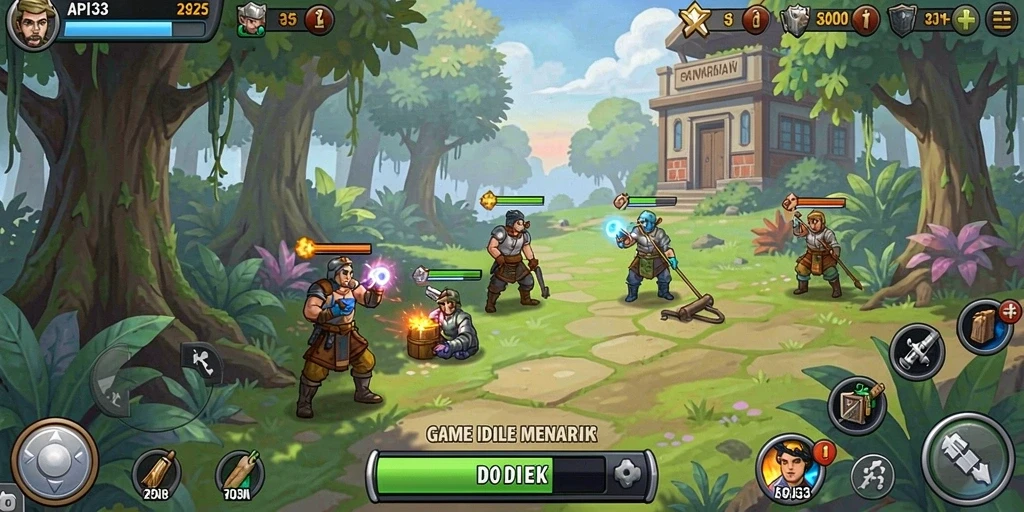 Screenshot API33 menampilkan gameplay Idle yang seru dan penuh warna.