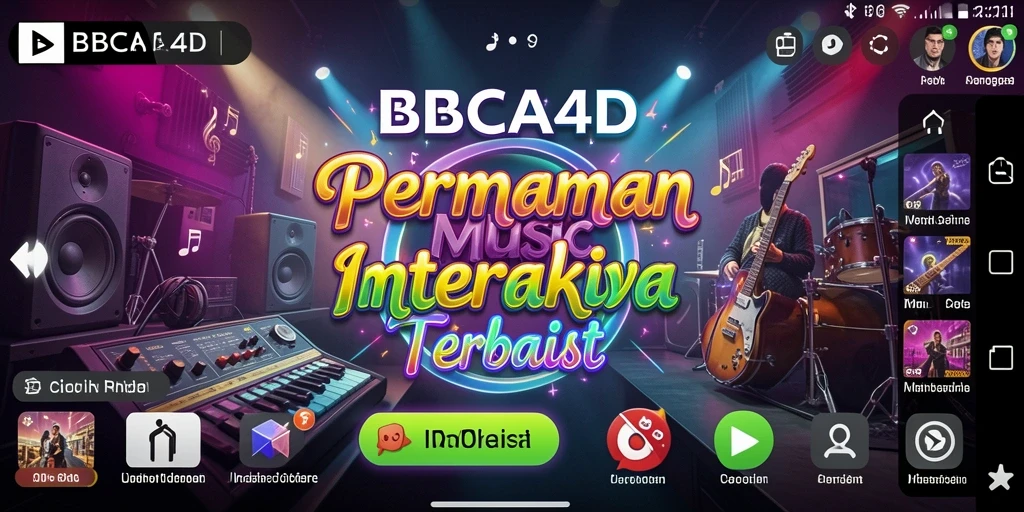 Screenshot BBCA4D menampilkan gameplay seru dan interaktif dengan musik.