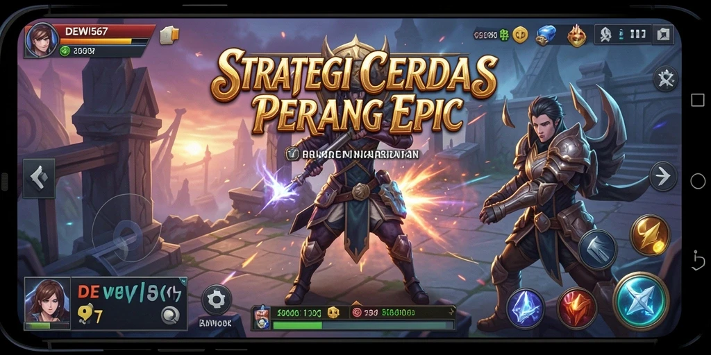 Screenshot permainan DEWI567 menampilkan momen pertempuran strategis yang intens.