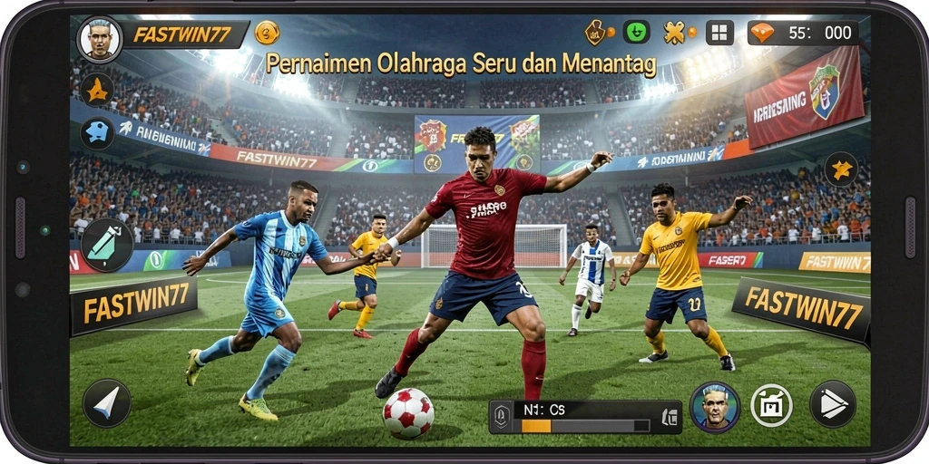 Tampilan gameplay seru di FASTWIN77 dengan aksi olahraga.