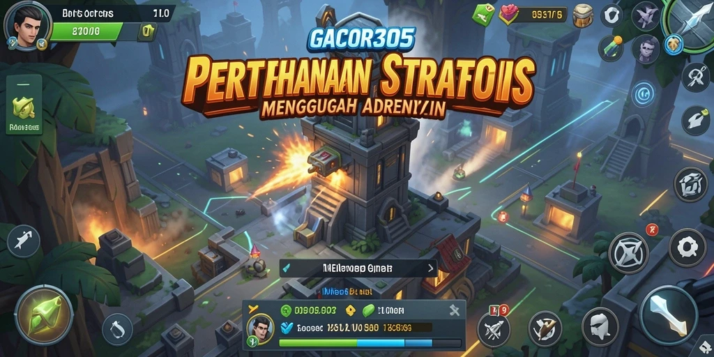 Tangkapan layar GACOR305 menunjukkan aksi intens Tower Defense yang mendebarkan.