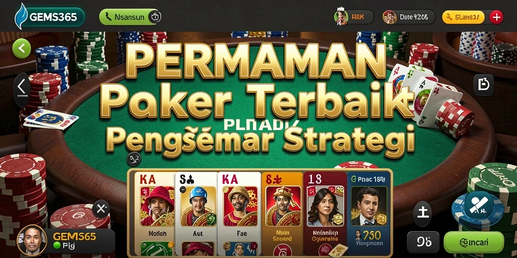 Tampilan gameplay GEMS365 yang seru dan mendebarkan dalam permainan Poker.