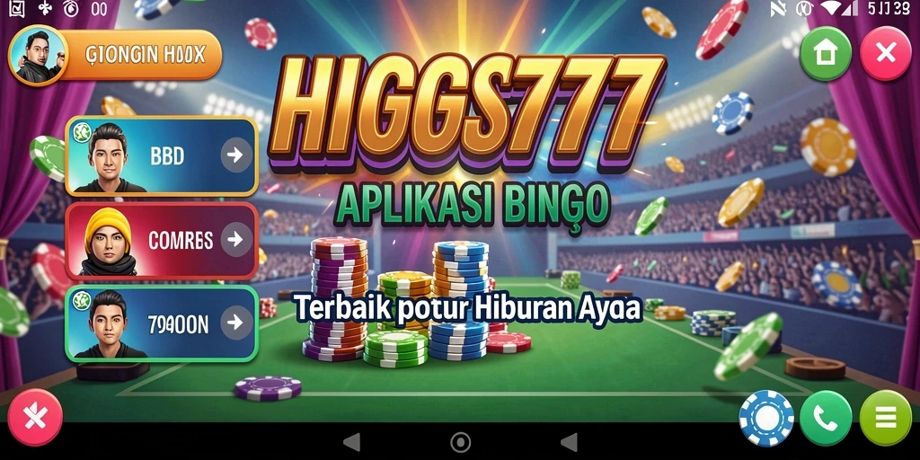 Screenshot gameplay HIGGS777 menampilkan keseruan bermain Bingo.