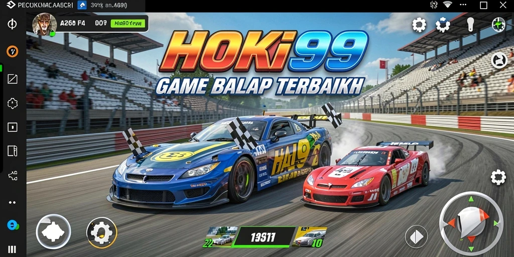 Screenshot HOKI99 menampilkan aksi balap yang seru dan mendebarkan.