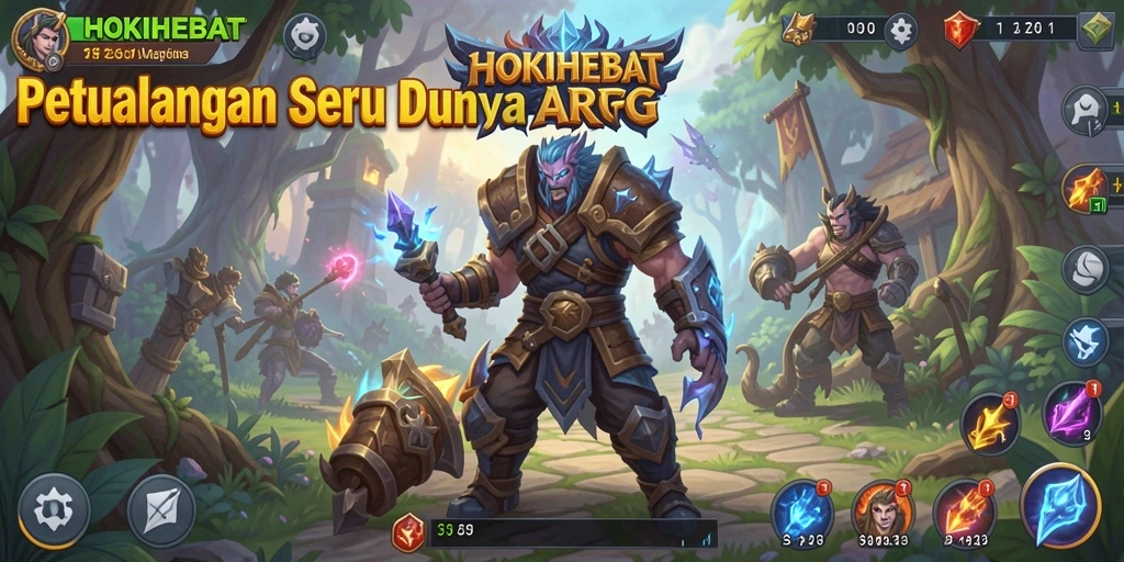 Tangkapan layar dari permainan HOKIHEBAT menunjukkan aksi ARPG yang mendebarkan.