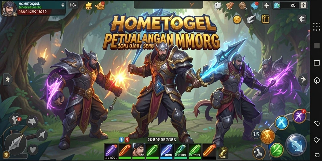 Tampilan gameplay mengasyikkan di dunia MMORPG HOMETOGEL.