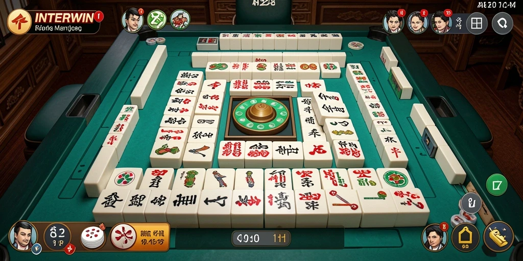 Tampilan gameplay INTERWIN yang menarik dalam permainan Mahjong.