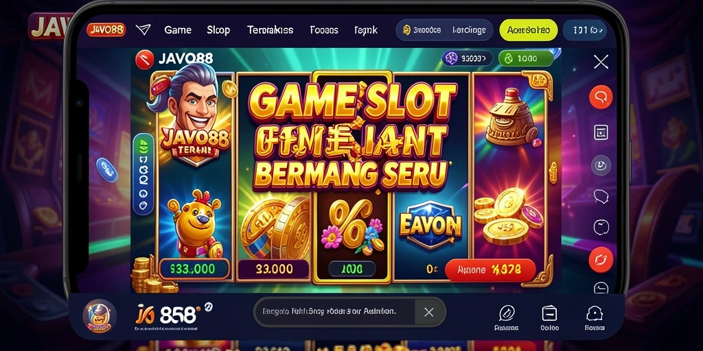 Tangkapan layar dari gameplay yang seru di JAVO88 yang menunjukkan berbagai tema slot.