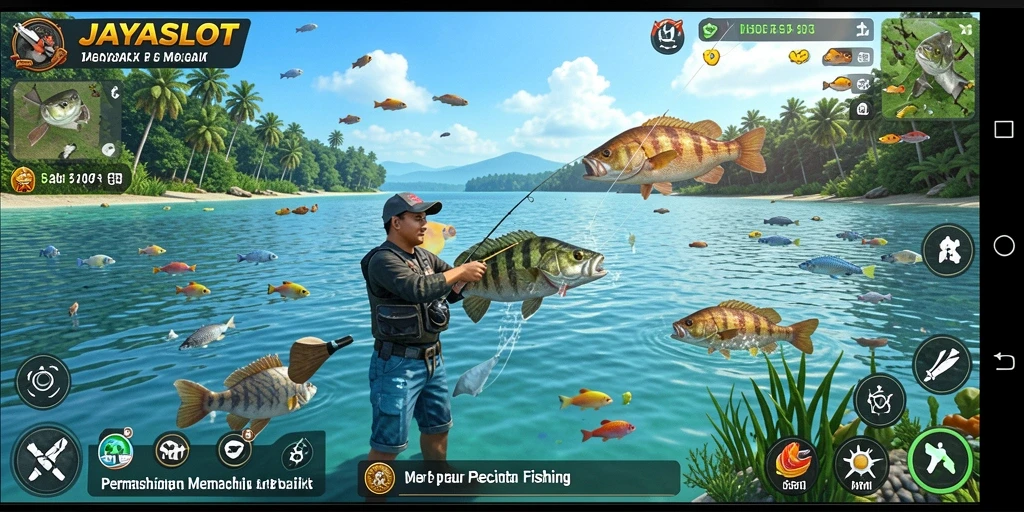 Tampilan menarik dari gameplay JAYASLOT yang penuh aksi memancing.