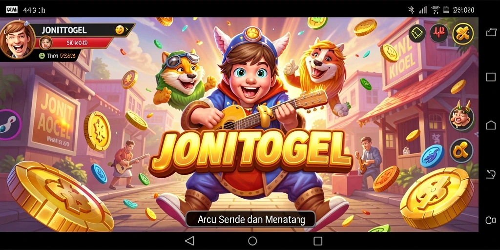 Screenshot utama gameplay JONITOGEL yang menampilkan aksi seru di Arcade.