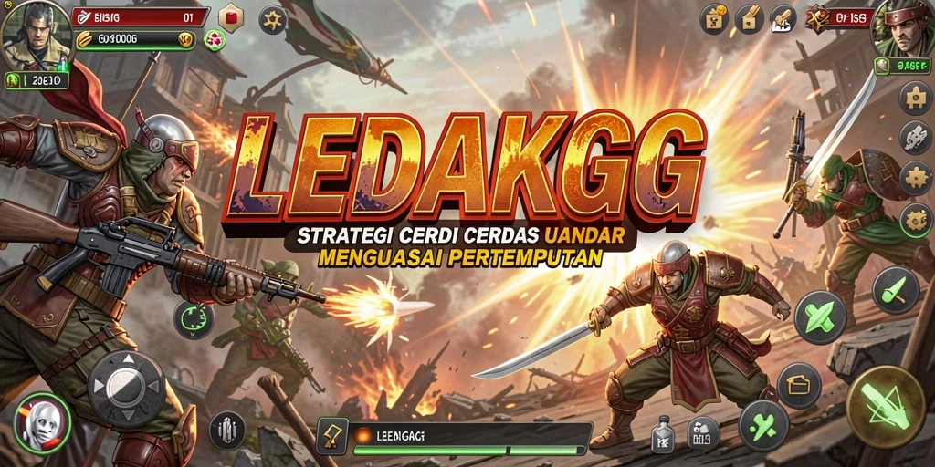 Screenshot menunjukkan pertempuran strategis dengan unit-unit yang beragam dan aksi mendebarkan.