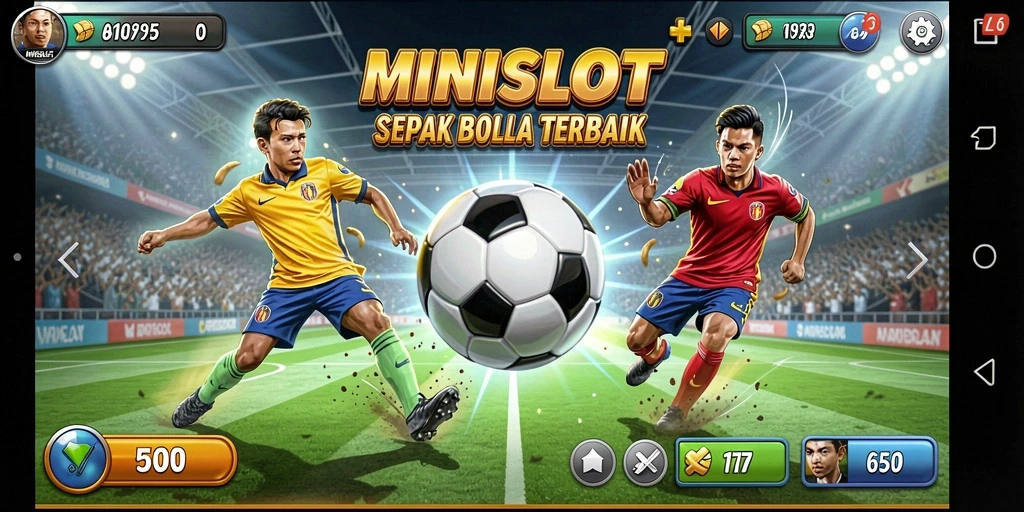 Tampilan permainan slot bertema sepak bola yang menarik.