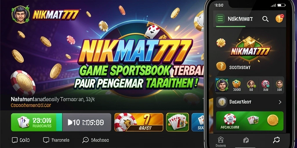 Tampilan utama NIKMAT777 dengan berbagai pilihan taruhan olahraga.