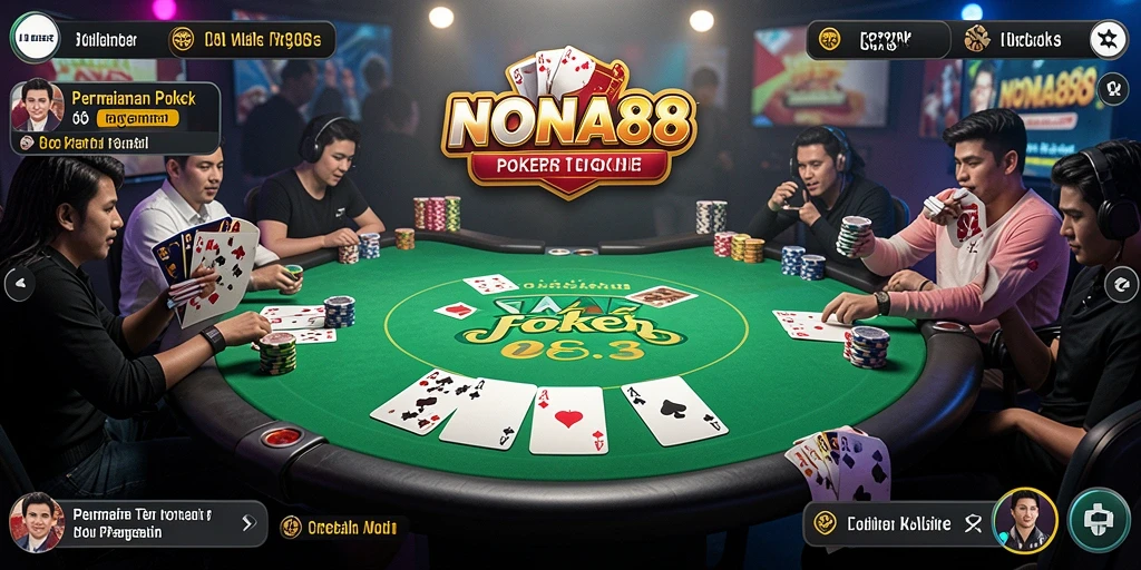Tampilan screenshot NONA88 menampilkan aksi seru permainan Poker.