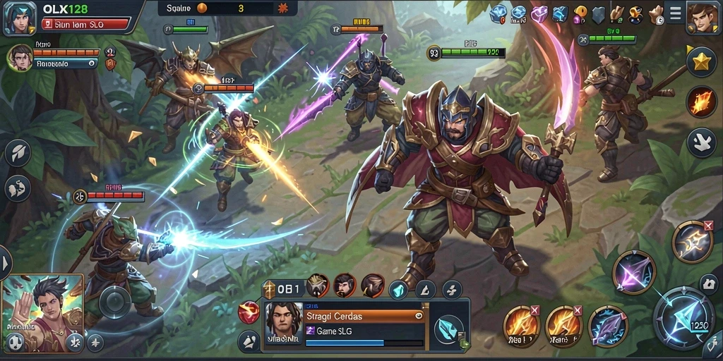 Tampilan gameplay OLX128 yang menarik dan strategis dalam genre SLG.