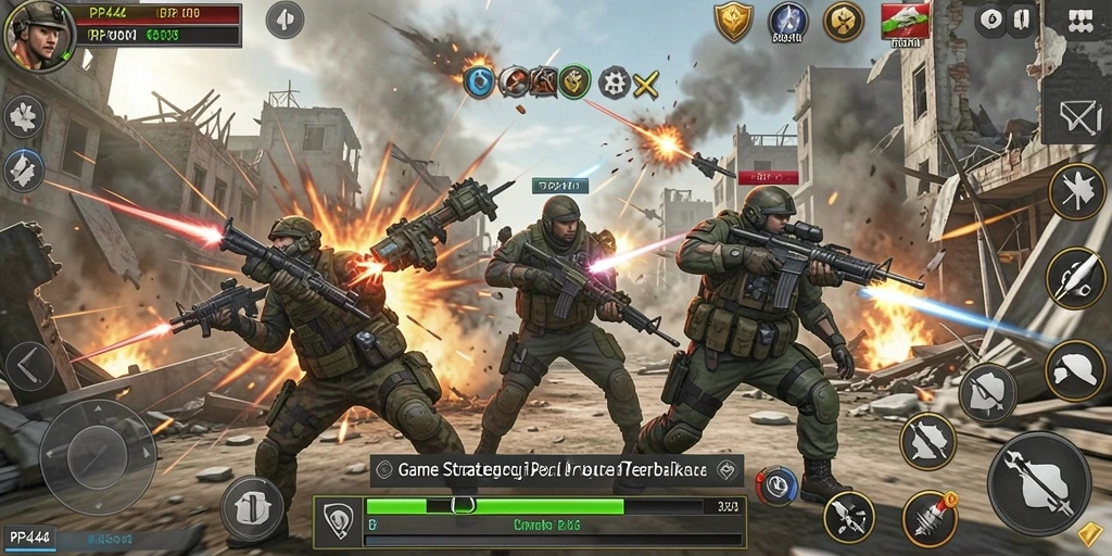 Tampilan gameplay PP444 yang mengasyikkan dan penuh strategi.