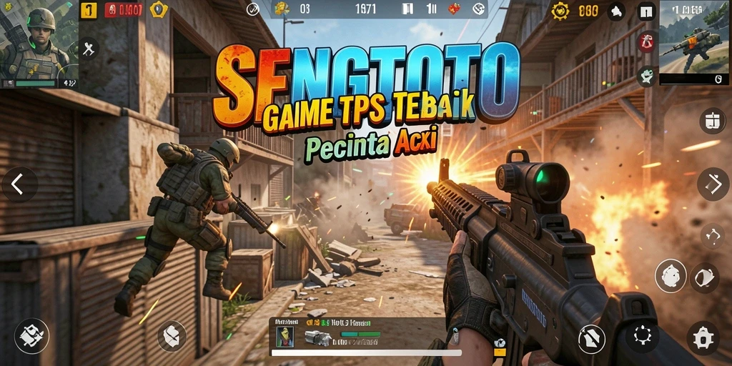 Screenshot menunjukkan aksi pertempuran menegangkan dalam SENGTOTO.