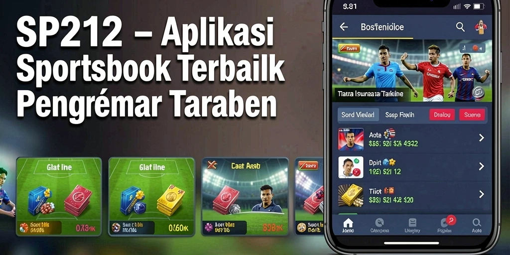 Tampilan layar utama SP212 dengan opsi taruhan olahraga yang beragam.