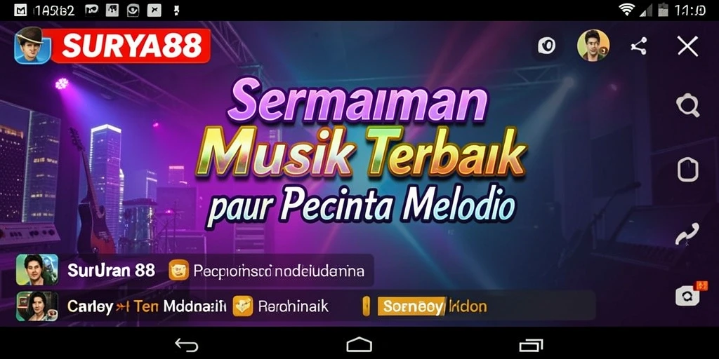 Tangkapan layar gameplay <strong>SURYA88</strong> menampilkan peserta menikmati permainan musik yang menyenangkan.