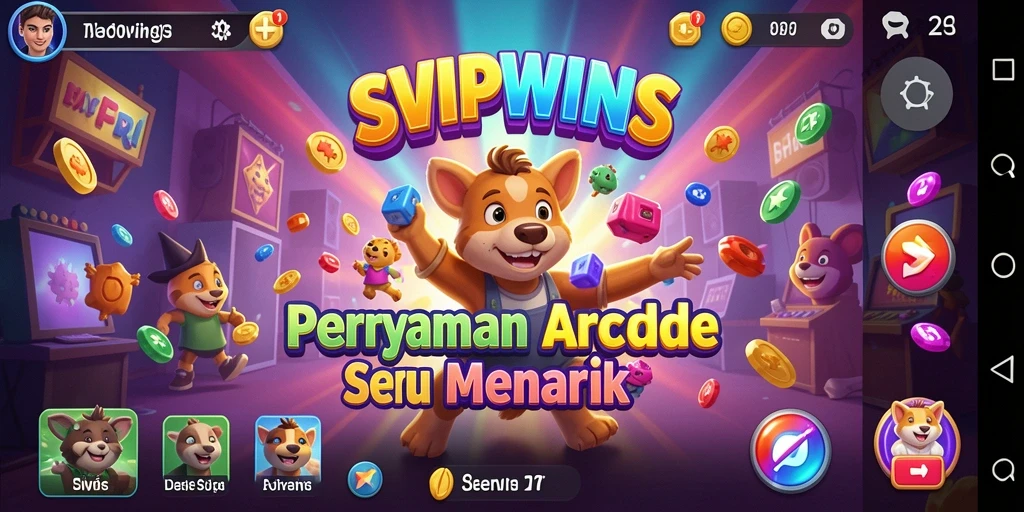 Tampilan screenshot game SVIPWINS menunjukkan aksi seru dalam gameplay Arcade.