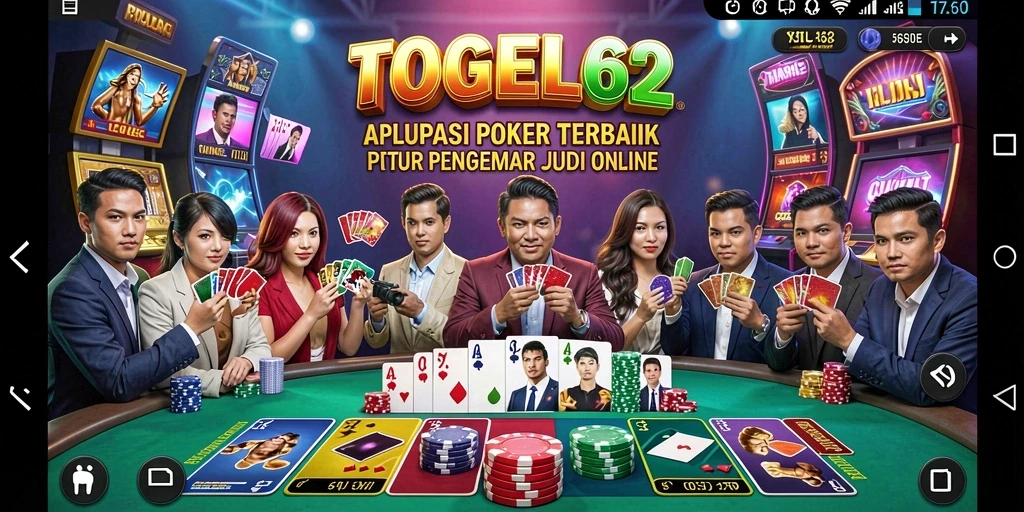 Screenshot gameplay menunjukkan keseruan bermain poker di TOGEL62.