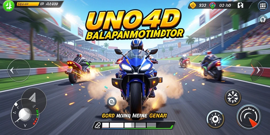 Tampilan aksi balapan motor yang mendebarkan di UNO4D.
