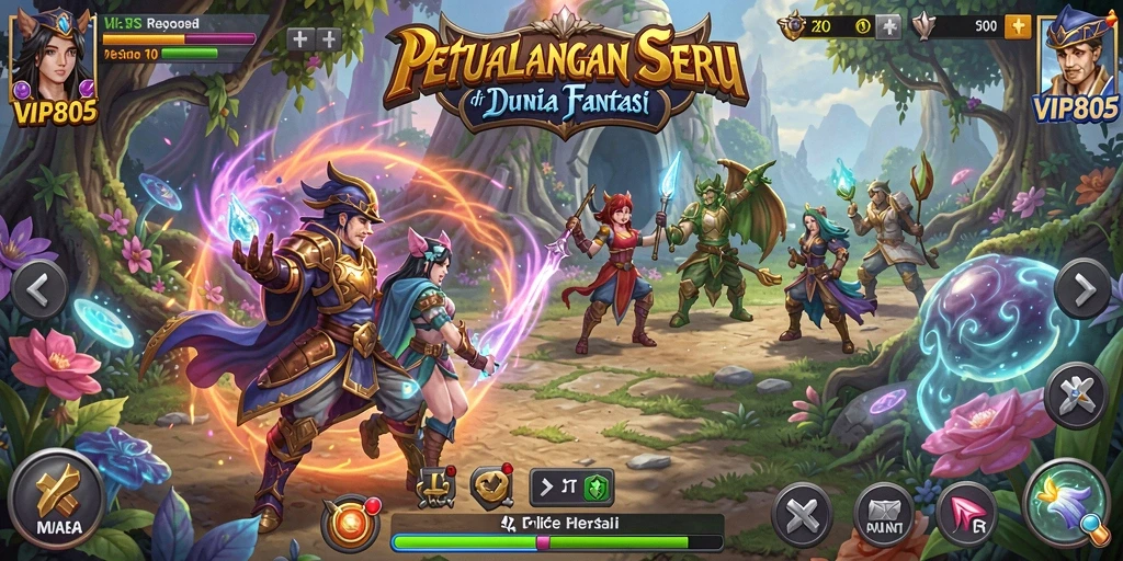 Tangkapan layar gameplay <strong>VIP805</strong> menunjukkan aksi seru dalam petualangan.
