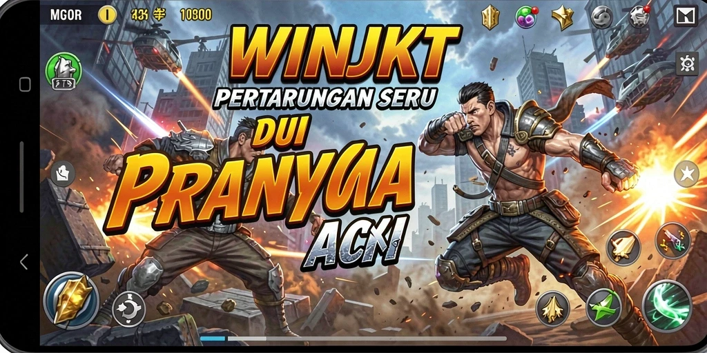 Screenshot menampilkan aksi seru dalam pertempuran WINJKT.